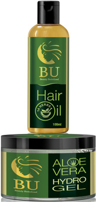 BU Anti-Greying And Hair Growth Oil With Multipurpose Beauty Hydro Aloe Vera Gel (100% Organic And Herbal)(Set of 2)
BU Anti-Greying And Hair Growth Oil With Multipurpose Beauty Hydro Aloe Vera Gel (100% Organic And Herbal)(Set of 2)