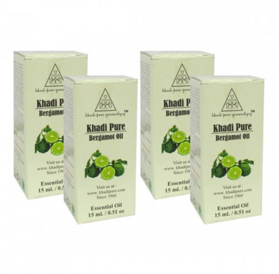 Khadi Pure Herbal Bergamot Essential Oil (Set of 4)(60 ml)