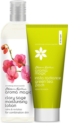Aroma Magic Combo of Clary Sage Moisturising Lotion and Insta Radiance Green Tea Pack (200ml and 100 gm)(Set of 2)
Aroma Magic Combo of Clary Sage Moisturising Lotion and Insta Radiance Green Tea Pack (200ml and 100 gm)(Set of 2)