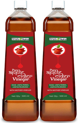 Simply Nutra With Mother Natural, Raw, Unfiltered Apple Cider Vinegar(2x500 ml, APPLE Flavored)
Simply Nutra With Mother Natural, Raw, Unfiltered Apple Cider Vinegar(2x500 ml, APPLE Flavored)