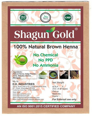 Shagun Gold Organic Pure Natural brown henna powder 100 gm(100 g)