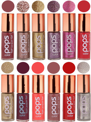 Ramble Pops Colour Nail Polish Combo 5549 Multicolor(Pack of 12)