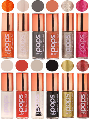 Ramble Pops Colour Nail Polish Combo 5626 Multicolor(Pack of 12)