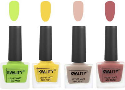 Kwality Multicolor Matte Nail Polish Combo 2901201996 Light Lemon Green,Yellow,Light Baby Nude,Dark Nude(Pack of 4)
Kwality Multicolor Matte Nail Polish Combo 2901201996 Light Lemon Green,Yellow,Light Baby Nude,Dark Nude(Pack of 4)
