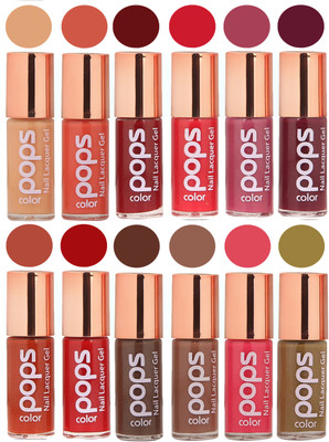 Ramble Pops Colour Nail Polish Combo 5636 Multicolor(Pack of 12)
