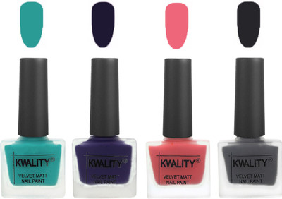 Kwality Multicolor Matte Nail Polish Combo 2901202061 Sea Green,Royal Blue,Pink,Dark Grey(Pack of 4)
Kwality Multicolor Matte Nail Polish Combo 2901202061 Sea Green,Royal Blue,Pink,Dark Grey(Pack of 4)