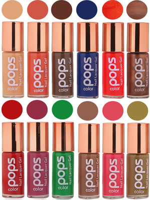 Ramble Pops Colour Nail Polish Combo 5610 Multicolor(Pack of 12)