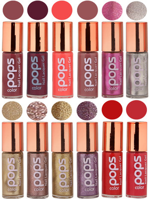 Ramble Pops Colour Nail Polish Combo 5547 Multicolor(Pack of 12)