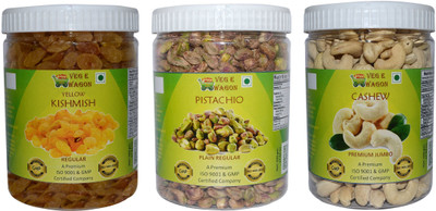 Veg E Wagon Yellow kishmish Reg,Pista Plain Reg&Cashew Pre(500 Each) Raisins, Pistachios, Cashews(1500 g, Plastic Bottle)
Veg E Wagon Yellow kishmish Reg,Pista Plain Reg&Cashew Pre(500 Each) Raisins, Pistachios, Cashews(1500 g, Plastic Bottle)