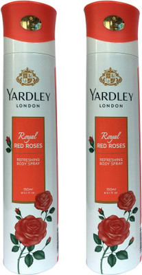 Yardley London Royal Red Rose (pack of 2) Body Spray - For Women(150 ml, Pack of 2)
Yardley London Royal Red Rose (pack of 2) Body Spray - For Women(150 ml, Pack of 2)