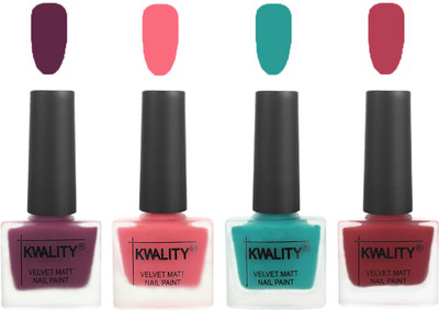 Kwality Multicolor Matte Nail Polish Combo 2901202044 Purple,Frozen Pink,Sea Green,Rani Pink(Pack of 4)
Kwality Multicolor Matte Nail Polish Combo 2901202044 Purple,Frozen Pink,Sea Green,Rani Pink(Pack of 4)