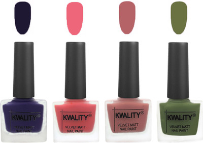 Kwality Multicolor Matte Nail Polish Combo 2901202069 Royal Blue,Nude Pink,Dark Nude,Olive Green(Pack of 4)
Kwality Multicolor Matte Nail Polish Combo 2901202069 Royal Blue,Nude Pink,Dark Nude,Olive Green(Pack of 4)