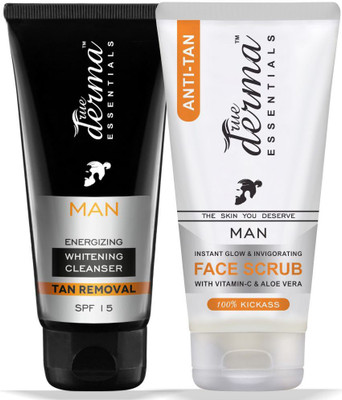 True Derma Essentials Energizing Whitening & Tan Removal Cleanser + Anti-Tan (Tan Removal) Face Scrub(Set of 2)
True Derma Essentials Energizing Whitening & Tan Removal Cleanser + Anti-Tan (Tan Removal) Face Scrub(Set of 2)