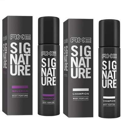 AXE Signature Champion Deodorant Spray +Signature Maverick Perfume Body Spray 122ml Deodorant Spray - For Men(244 ml, Pack of 2)
AXE Signature Champion Deodorant Spray +Signature Maverick Perfume Body Spray 122ml Deodorant Spray - For Men(244 ml, Pack of 2)