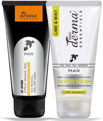 True Derma Essentials Citrus Orange Peel-Tan Removal Peel Off Mask + Lime & Mint (Deep Cleansing & Exfoliation) Scrub Wash(200 ml)
True Derma Essentials Citrus Orange Peel-Tan Removal Peel Off Mask + Lime & Mint (Deep Cleansing & Exfoliation) Scrub Wash(200 ml)