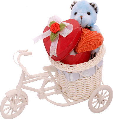Ghasitaram Gifts Chocolates-Teddy Carrying a Chocolate Heart Combo(3)