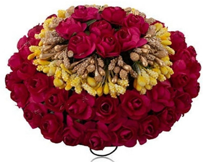 AakarShana juda flowers Hair Accessory Set(Red)