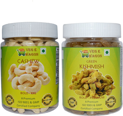 Veg E Wagon Cashew Bold XXl & Green Kishmish Bold Premium (250 Each) Cashews, Raisins(500 g, Plastic Bottle)
Veg E Wagon Cashew Bold XXl & Green Kishmish Bold Premium (250 Each) Cashews, Raisins(500 g, Plastic Bottle)