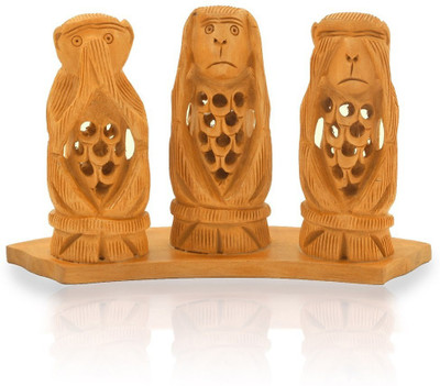 Home India Gandhi Monkey Set Fine Carved Handicraft -158 Decorative Showpiece - 8.89 cm(Wooden, Brown)
Home India Gandhi Monkey Set Fine Carved Handicraft -158 Decorative Showpiece - 8.89 cm(Wooden, Brown)
