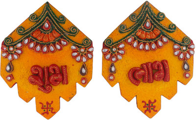 Chesta Enterprises Unique Kundan Swastik Shubh Labh Door Hanging Decorative Showpiece - 17.78 cm(Neem Wood, Multicolor)
Chesta Enterprises Unique Kundan Swastik Shubh Labh Door Hanging Decorative Showpiece - 17.78 cm(Neem Wood, Multicolor)