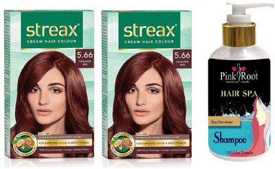Pink Root Hair Spa Shampoo with Streax 2 Pcs 5.66 Cinnamon Red Cream Hair Color(Set of 3)
Pink Root Hair Spa Shampoo with Streax 2 Pcs 5.66 Cinnamon Red Cream Hair Color(Set of 3)