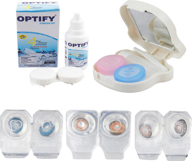 Optify Combo Pack Monthly Color Contact Lens With Travel Kit Monthly Contact Lens(1, Blue-Honey-Grey, Pack of 3)
Optify Combo Pack Monthly Color Contact Lens With Travel Kit Monthly Contact Lens(1, Blue-Honey-Grey, Pack of 3)
