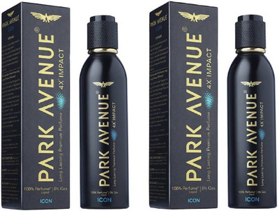 Park Avenue Icon 4X Perfume Body Spray - For Men(240 ml, Pack of 2)