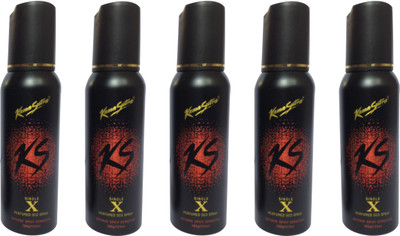 KamaSutra Single X (pack of 5) Perfume Body Spray - For Men & Women(120 ml, Pack of 5)