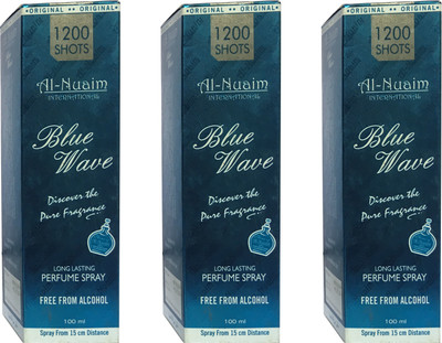 Al Nuaim Blue wave (pack of 3) Perfume Body Spray - For Men & Women(100 ml, Pack of 3)
Al Nuaim Blue wave (pack of 3) Perfume Body Spray - For Men & Women(100 ml, Pack of 3)