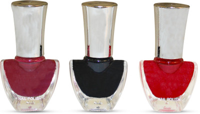 Akshat Longest Lasting Ever Nail Polish Set Of 3 (BT-01) MULTICOLOR (Pack of 3) MULTICOLOR(Pack of 3)