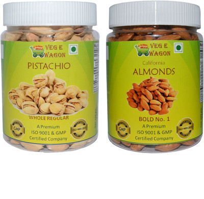 Veg E Wagon Pista Whole Regular & Almonds Bold No 1 (250 Each) Pistachios, Almonds(500 g, Mason Jar)
Veg E Wagon Pista Whole Regular & Almonds Bold No 1 (250 Each) Pistachios, Almonds(500 g, Mason Jar)