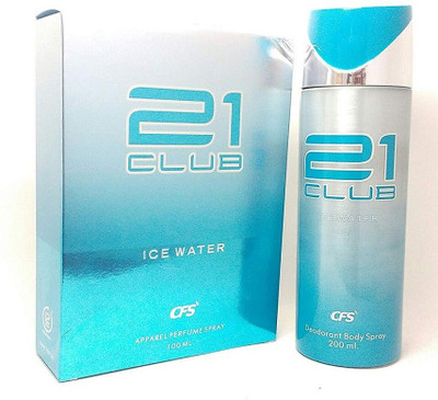 CFS 21 Club Ice Water Deodorant Body Spray and Perfume Combo,Body spray-200ml,Perfume-100ml(cfs_21iwperfdeo) - Set of 2 Perfume - 200 ml(For Men)
CFS 21 Club Ice Water Deodorant Body Spray and Perfume Combo,Body spray-200ml,Perfume-100ml(cfs_21iwperfdeo) - Set of 2 Perfume - 200 ml(For Men)