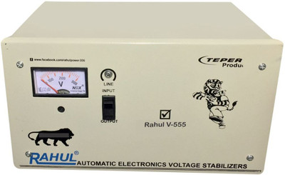 Rahul V-555 a2 KVA/8 Amp 100-280 Volt 5 Step Deep Freege/Submersible Water Pump/2 Computer,Printer,Scanner,Photo Copier 100 to 360 Ltr Automatic Voltage Stabilizer(Gray)
Rahul V-555 a2 KVA/8 Amp 100-280 Volt 5 Step Deep Freege/Submersible Water Pump/2 Computer,Printer,Scanner,Photo Copier 100 to 360 Ltr Automatic Voltage Stabilizer(Gray)