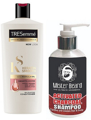MISTER BEARD CHARCOAL SHAMPOO WITH TRESEMME KERATIN CONDITIONER(Set of 2)
MISTER BEARD CHARCOAL SHAMPOO WITH TRESEMME KERATIN CONDITIONER(Set of 2)
