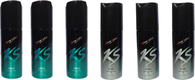 KamaSutra Rush and Urge (pack of 6) Perfume Body Spray - For Men & Women(45 ml, Pack of 6)
KamaSutra Rush and Urge (pack of 6) Perfume Body Spray - For Men & Women(45 ml, Pack of 6)