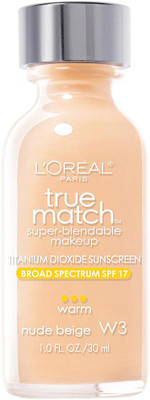 L'Oréal Paris True Match Super-Blendable Makeup, Nude Beige, 1 fl. oz. Foundation(Brown)
L'Oréal Paris True Match Super-Blendable Makeup, Nude Beige, 1 fl. oz. Foundation(Brown)
