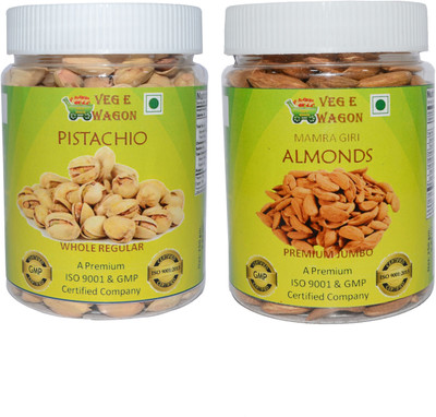 Veg E Wagon Pista Whole Regular & Mamra Almond Premium Jumbo (250 Each) Pistachios, Almonds(500 g, Plastic Bottle)
Veg E Wagon Pista Whole Regular & Mamra Almond Premium Jumbo (250 Each) Pistachios, Almonds(500 g, Plastic Bottle)