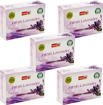 Sudarshan Ayurveda Handmade Herbal Soap "Fresh Lavender"(75 g, Pack of 5)