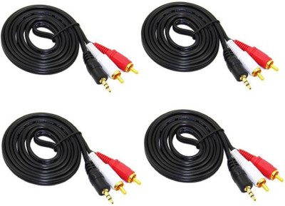 MT KNOWLEDGE TV-out Cable 1.5 Meter Stereo AUX 3.5mm male Jack to 2 Male Speaker Amplifier Connect RCA Audio Video Cable (Home Theater, Black) (Set Of 4 )(Black, For TV)
MT KNOWLEDGE TV-out Cable 1.5 Meter Stereo AUX 3.5mm male Jack to 2 Male Speaker Amplifier Connect RCA Audio Video Cable (Home Theater, Black) (Set Of 4 )(Black, For TV)