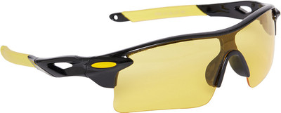 Vast Night Vision 7 Layer Anti Glare Wrap Around All Sports And Cricket Goggles(Black)