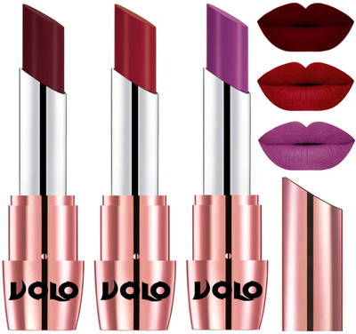 Volo Perfect Creamy with Matte Lipsticks Combo, Lip Gifts to love(Maroon, Red, Purple)
Volo Perfect Creamy with Matte Lipsticks Combo, Lip Gifts to love(Maroon, Red, Purple)
