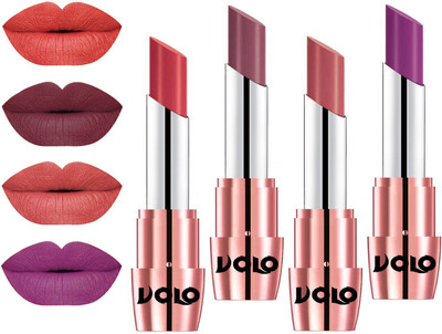 Volo Perfect Creamy with Matte Lipsticks Combo, No more dry lips(Peach, Plum, Light Peach, Purple)
Volo Perfect Creamy with Matte Lipsticks Combo, No more dry lips(Peach, Plum, Light Peach, Purple)