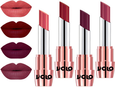 Volo Perfect Creamy with Matte Lipsticks Combo, No more dry lips(Dark Peach, Red, Wine, Rose Pink)
Volo Perfect Creamy with Matte Lipsticks Combo, No more dry lips(Dark Peach, Red, Wine, Rose Pink)