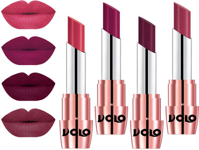 Volo Perfect Creamy with Matte Lipsticks Combo, No more dry lips(Pink, Magenta, Wine, Rose Pink)
Volo Perfect Creamy with Matte Lipsticks Combo, No more dry lips(Pink, Magenta, Wine, Rose Pink)