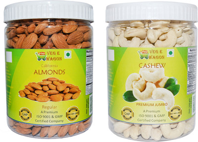 Veg E Wagon Almonds Regular & Cashew Premium Jumbo (500 Each) In Pet Jar Almonds, Cashews(1000 g, Plastic Bottle)
Veg E Wagon Almonds Regular & Cashew Premium Jumbo (500 Each) In Pet Jar Almonds, Cashews(1000 g, Plastic Bottle)