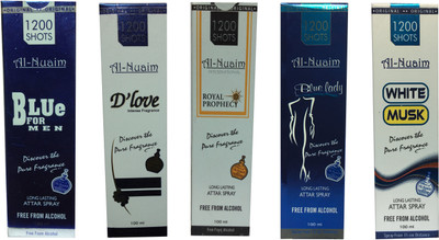Al Nuaim ALNUAIM D'LOVE,BLUE FOR MEN,WHITE MUSK, BLUE LADY PACK, ROYAL PROPHECY OFF 5 Floral Attar(Musk)
Al Nuaim ALNUAIM D'LOVE,BLUE FOR MEN,WHITE MUSK, BLUE LADY PACK, ROYAL PROPHECY OFF 5 Floral Attar(Musk)