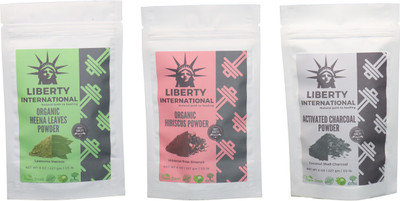 LIBERTY INTERNATIONAL Heena & Hibiscus & Charcoal Powder ( 227 Gm Each ) For Face , Hair & Skin Care Certified C18(Set of 3)
LIBERTY INTERNATIONAL Heena & Hibiscus & Charcoal Powder ( 227 Gm Each ) For Face , Hair & Skin Care Certified C18(Set of 3)