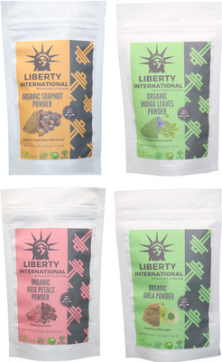 LIBERTY INTERNATIONAL Soapnut & Indigo & Rose & Amla Powder ( 227 Gm Each ) For Face , Hair & Skin Care Certified C18(Set of 4)
LIBERTY INTERNATIONAL Soapnut & Indigo & Rose & Amla Powder ( 227 Gm Each ) For Face , Hair & Skin Care Certified C18(Set of 4)