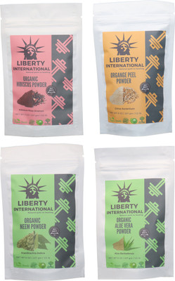 LIBERTY INTERNATIONAL Hibiscus & Orange & Neem & Aloevera Powder ( 227 Gm Each ) For Face , Hair & Skin Care Certified C18(Set of 4)
LIBERTY INTERNATIONAL Hibiscus & Orange & Neem & Aloevera Powder ( 227 Gm Each ) For Face , Hair & Skin Care Certified C18(Set of 4)