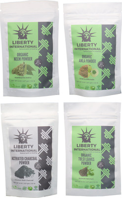 LIBERTY INTERNATIONAL Neem & Amla & Charcoal & Tulsi Powder ( 227 Gm Each ) For Face , Hair & Skin Care Certified C18(Set of 4)
LIBERTY INTERNATIONAL Neem & Amla & Charcoal & Tulsi Powder ( 227 Gm Each ) For Face , Hair & Skin Care Certified C18(Set of 4)